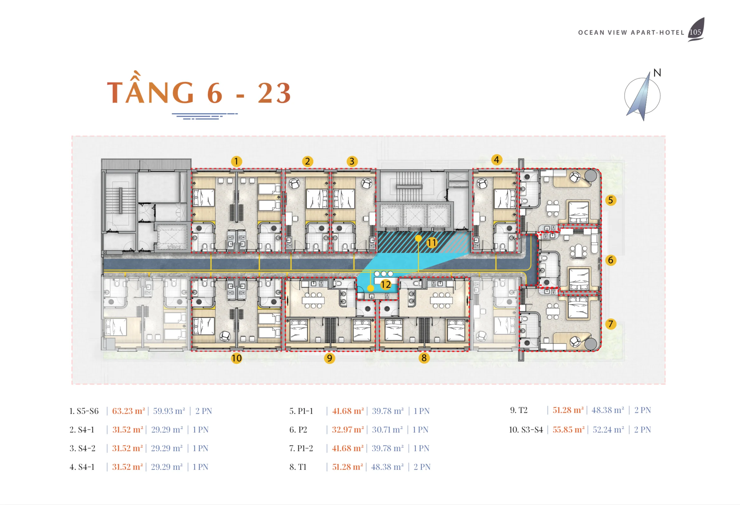 Beachfront one bedroom condo for sale in Felicia Danang Located in Felicia Danang Beachfront Holiday Condos, the newest Co-living