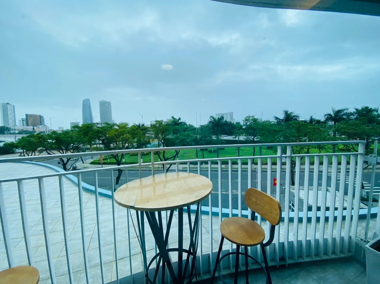 This modern, fully air-conditioned two bedroom apartment for sale is located on the 2nd floor in Azura Building Da Nang