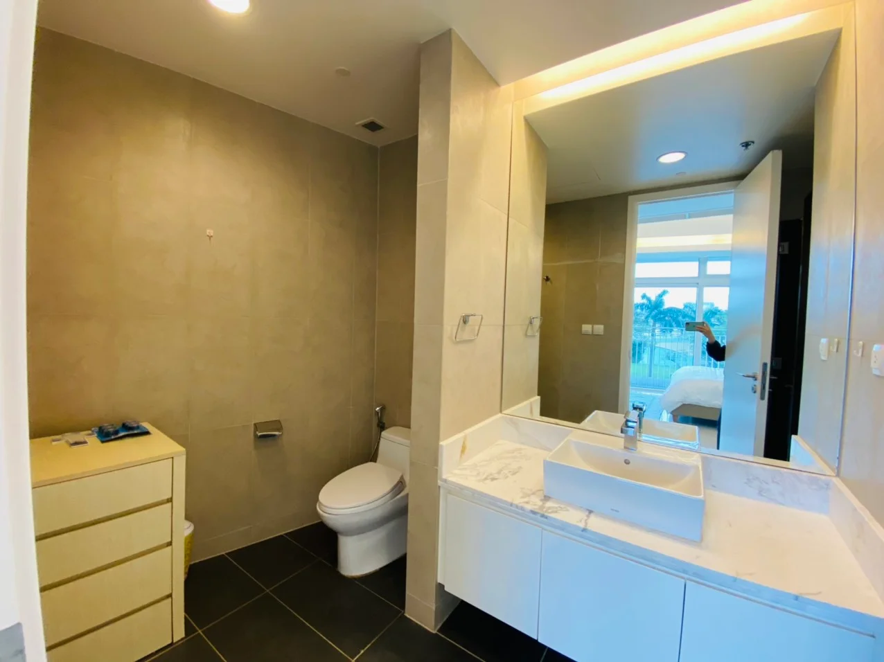 This modern, fully air-conditioned two bedroom apartment for sale is located on the 2nd floor in Azura Building Da Nang