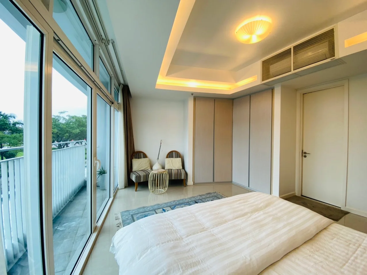 This modern, fully air-conditioned two bedroom apartment for sale is located on the 2nd floor in Azura Building Da Nang