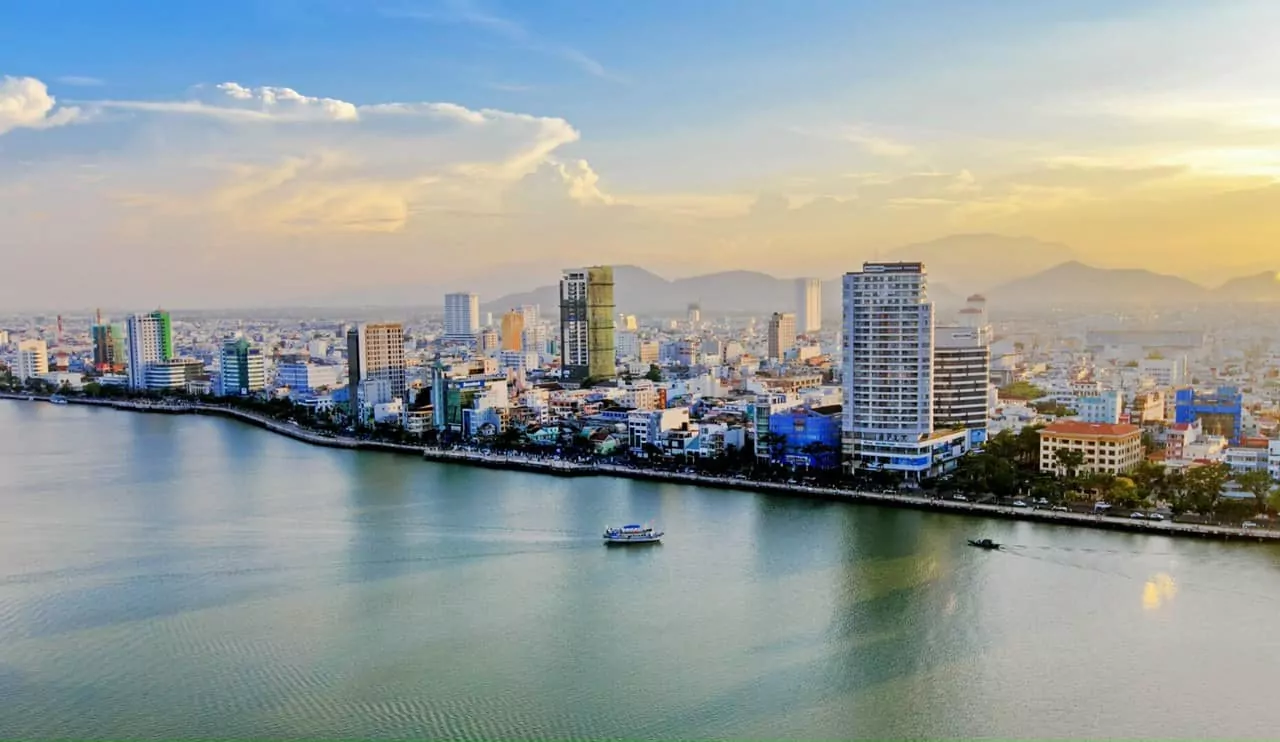 This modern, fully air-conditioned two bedroom apartment for sale is located on the 2nd floor in Azura Building Da Nang