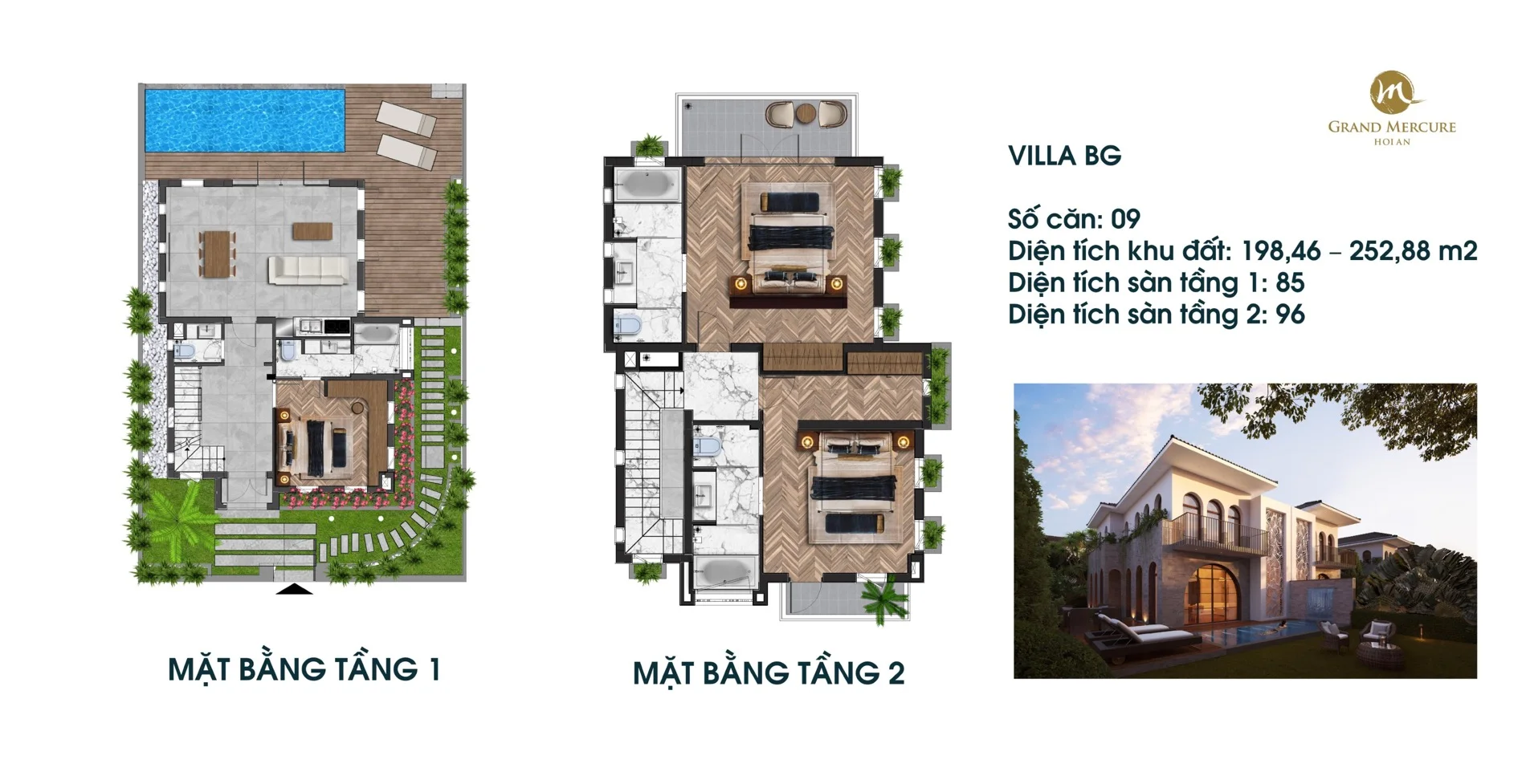 3 bedroom villa for sale in Grand Mercure Hoi An project