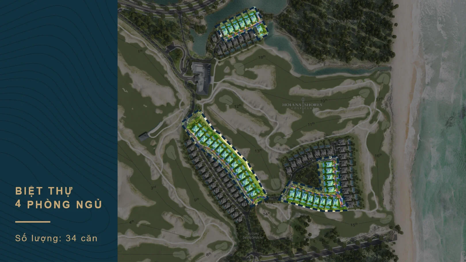 4 bedroom villa for Sale in Hoiana Shores Golf Villa project