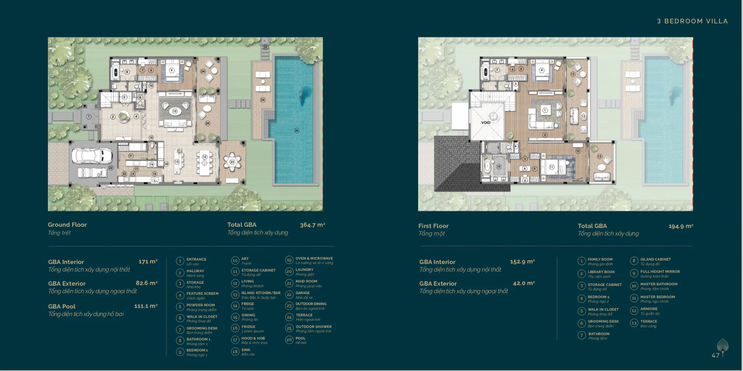 3 bedroom villa for sale in Hoiana Shores Golf Villa project
