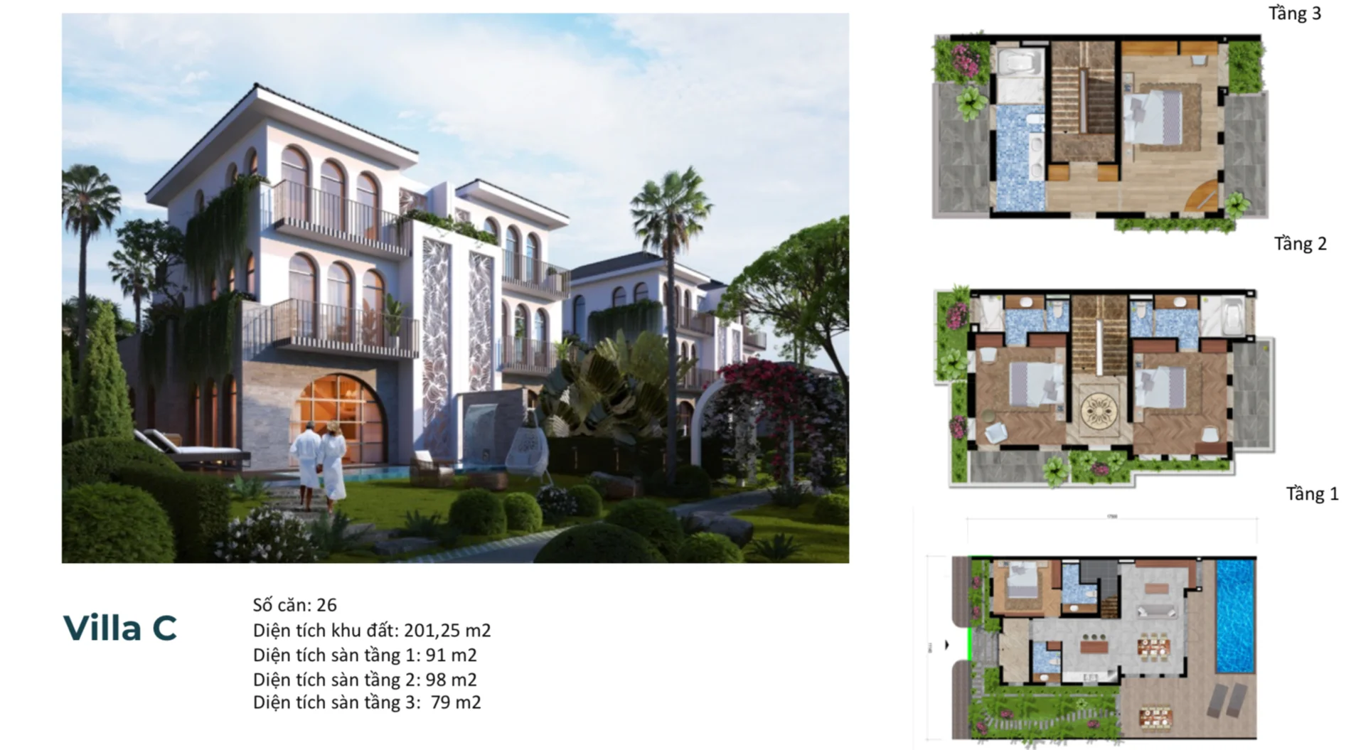 3 bedroom villa for sale in Grand Mercure Hoi An project