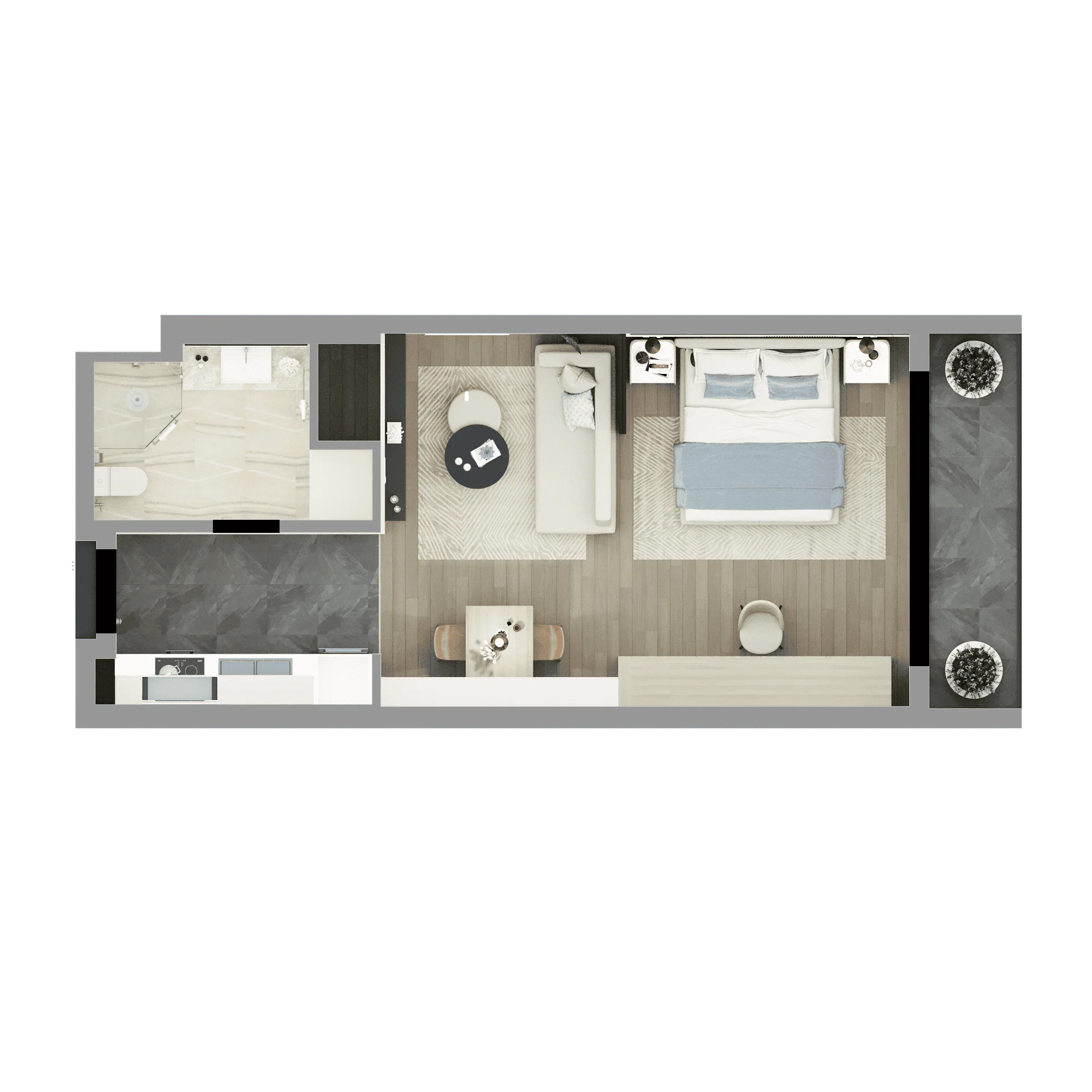 Studio apartment for sale at Times Square project - CT7 Building