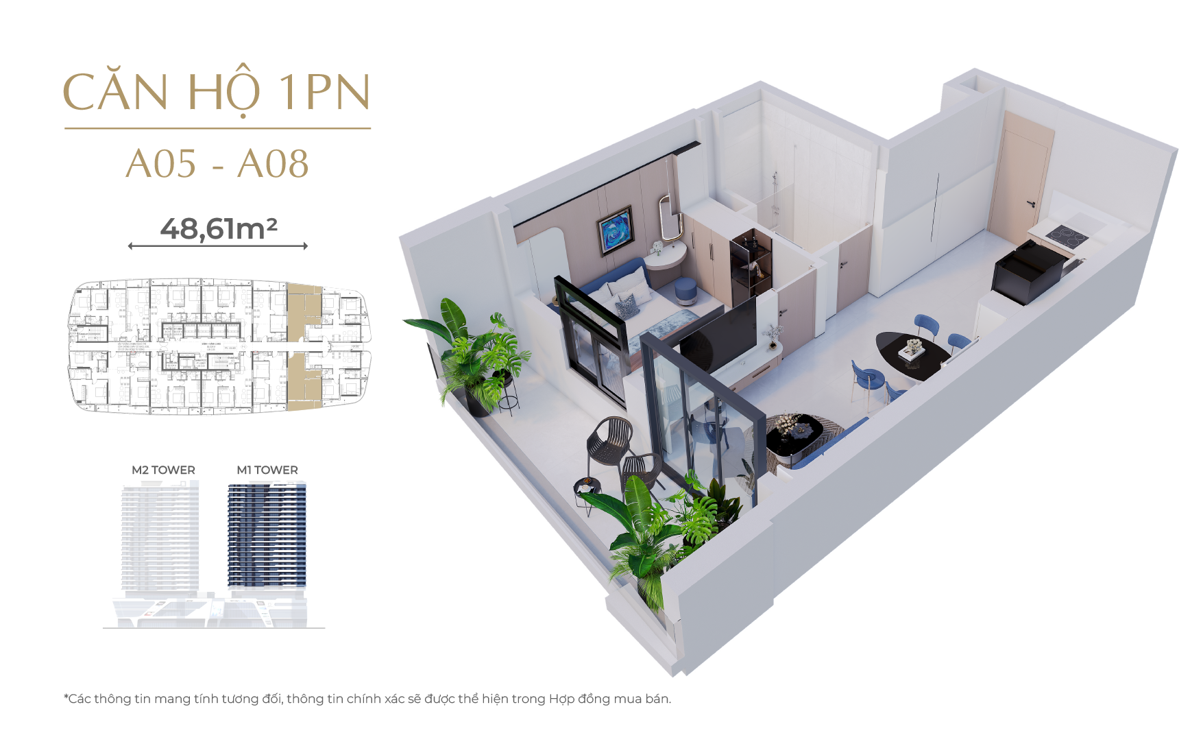 1 Bedroom for Sale at The Meridian project
