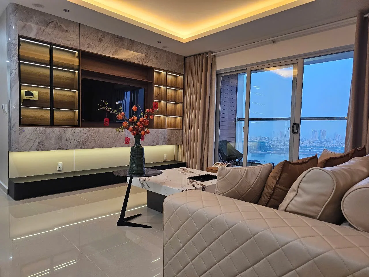 Blooming Tower Da Nang – Spacious 3-Bedroom Apartment For Rent with River & City Views