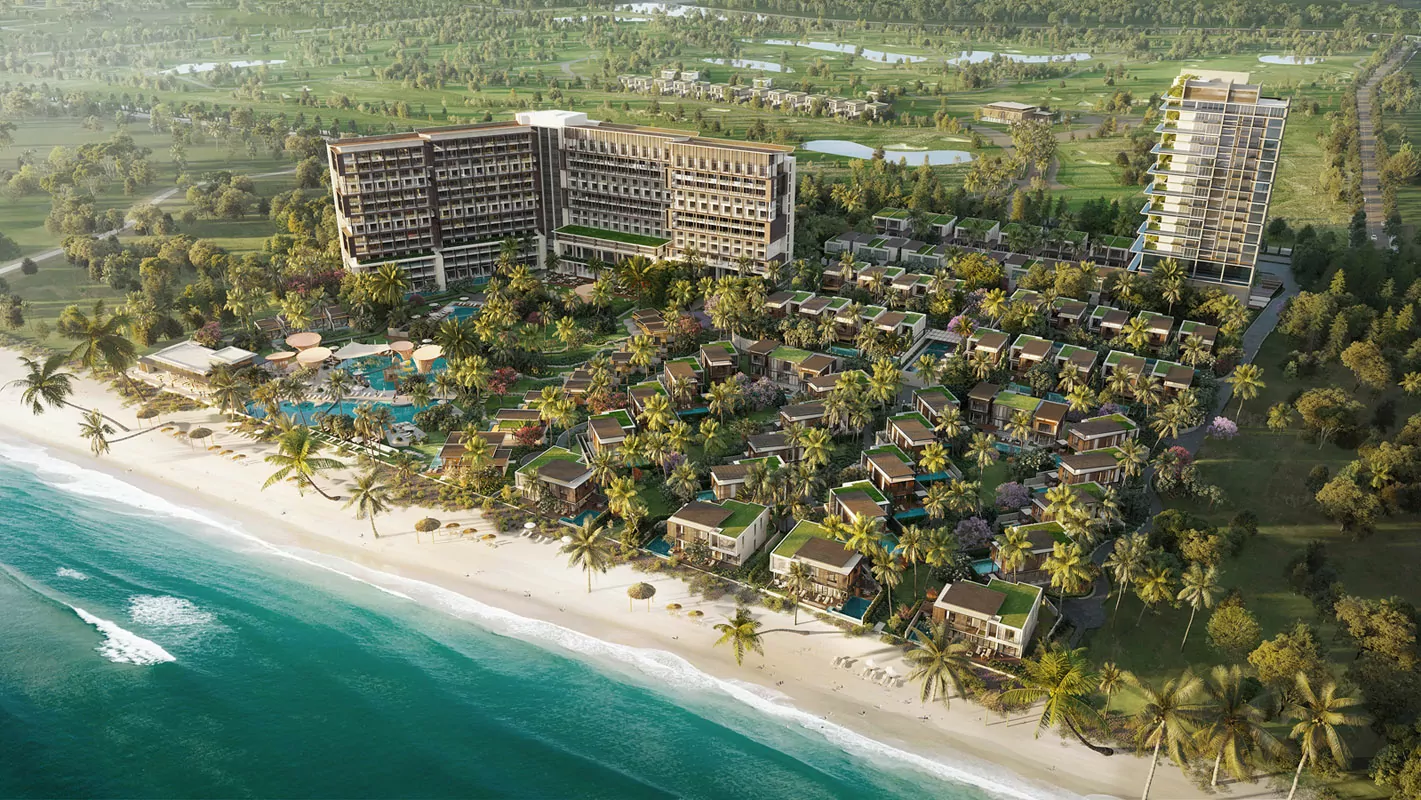 What 6-star Brand will the luxury beachfront resort selling Luxury Villa Residences Le Meridien Danang transform into?